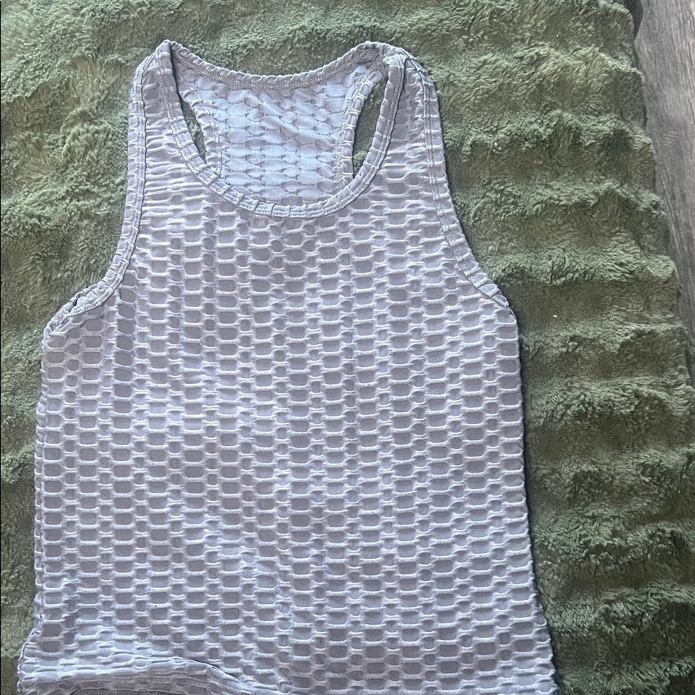 Private Label White Textured Tank Top